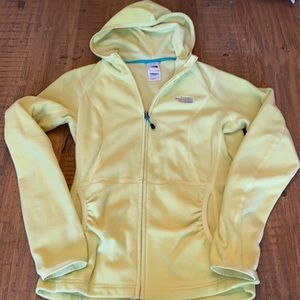 Yellow North Face jacket